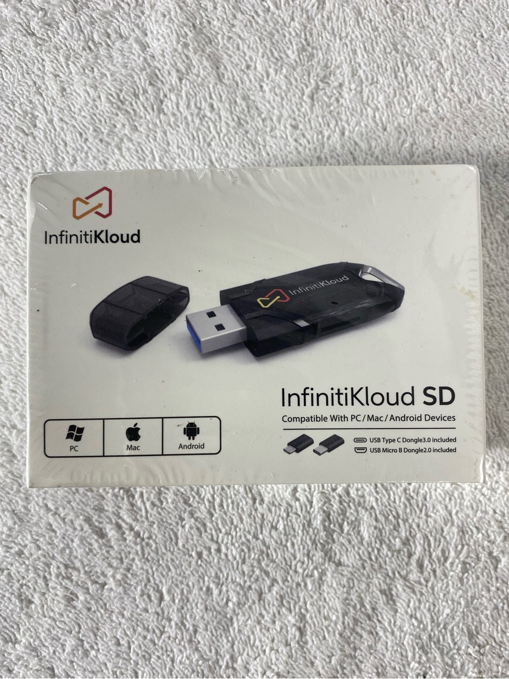 5/$35 InfinitiKloud SD Backup Drive NEW